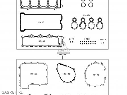 GASKET KIT - ZX900C1 NINJA ZX9R 1998 USA CALIFORNIA CANADA