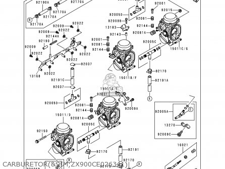 CARBURETOR(&SIM;ZX900CE026341) - ZX900C2 NINJA ZX9R 1999 EUROPE UK FR NL AR FG GR IT NR SD SP