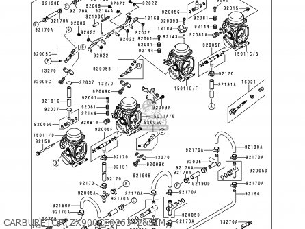 CARBURETOR(ZX900CE026342&SIM;) - ZX900C2 NINJA ZX9R 1999 EUROPE UK FR NL AR FG GR IT NR SD SP