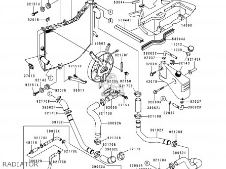RADIATOR - ZX900C2 NINJA ZX9R 1999 EUROPE UK FR NL AR FG GR IT NR SD SP