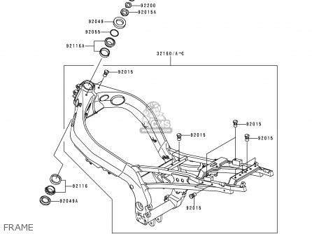 FRAME - ZX900C2 NINJA ZX9R 1999 EUROPE UK FR NL AR FG GR IT NR SD SP