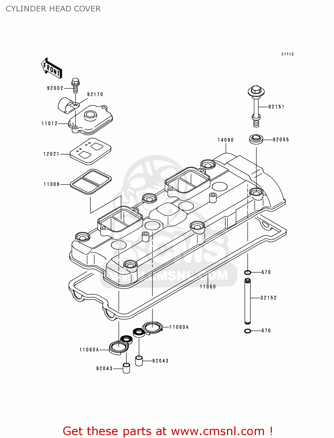 CYLINDER HEAD COVER ZX900C2 NINJA ZX9R 1999 USA CALIFORNIA CANADA