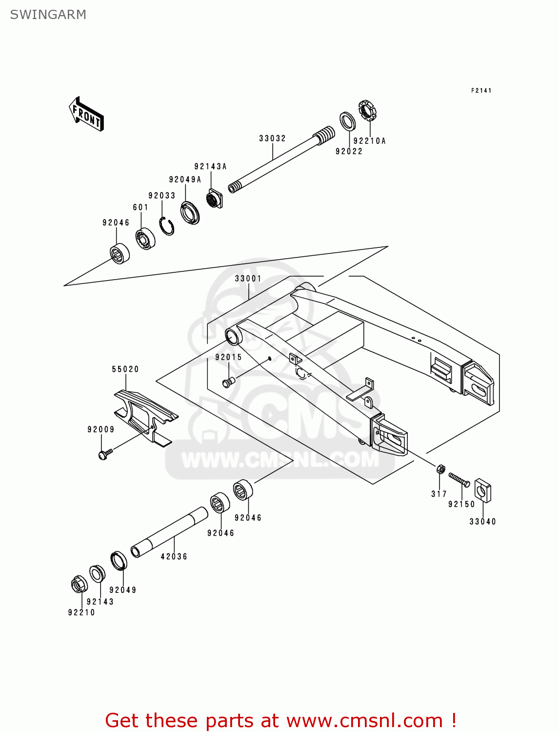 SWINGARM ZX900C2 NINJA ZX9R 1999 USA CALIFORNIA CANADA