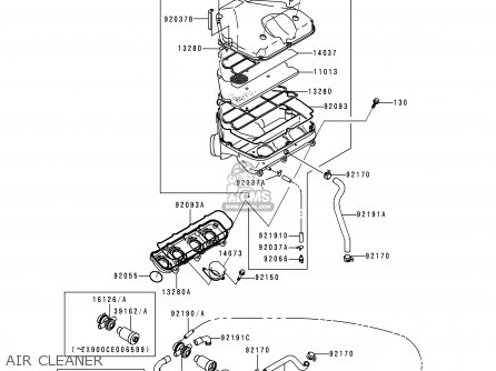 AIR CLEANER - ZX900C2 NINJA ZX9R 1999 USA CALIFORNIA CANADA