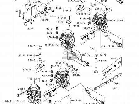 CARBURETOR - ZX900C2 NINJA ZX9R 1999 USA CALIFORNIA CANADA