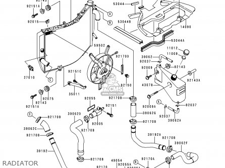 RADIATOR - ZX900C2 NINJA ZX9R 1999 USA CALIFORNIA CANADA