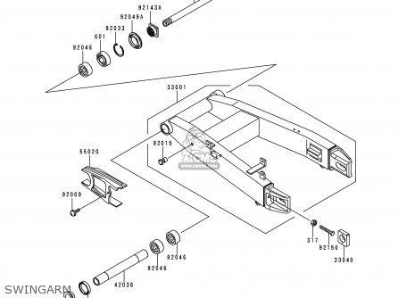 SWINGARM - ZX900C2 NINJA ZX9R 1999 USA CALIFORNIA CANADA