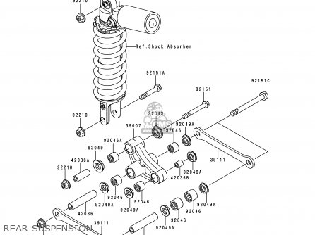 REAR SUSPENSION - ZX900C2 NINJA ZX9R 1999 USA CALIFORNIA CANADA