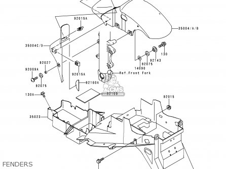 FENDERS - ZX900C2 NINJA ZX9R 1999 USA CALIFORNIA CANADA