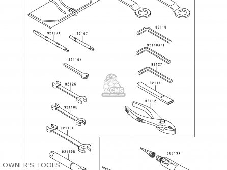 OWNER'S TOOLS - ZX900C2 NINJA ZX9R 1999 USA CALIFORNIA CANADA