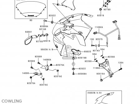 COWLING - ZX900C2 NINJA ZX9R 1999 USA CALIFORNIA CANADA