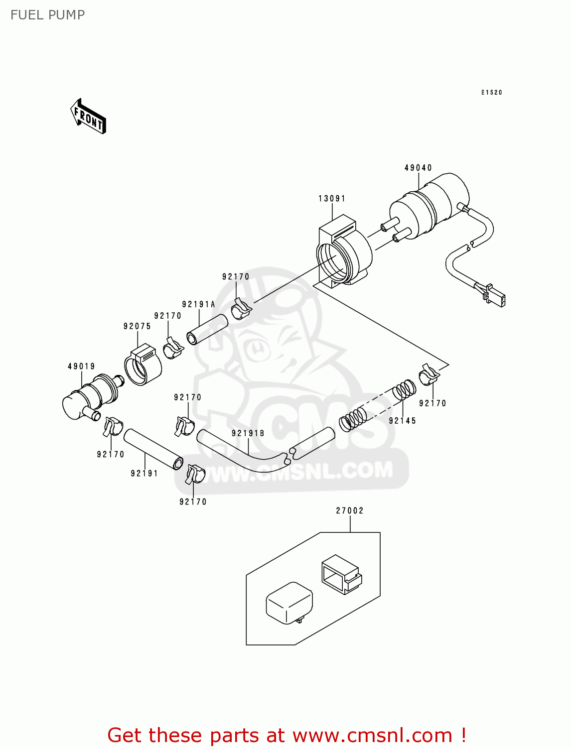 FUEL PUMP ZX900D1 NINJA ZX9R 1998 FG ST