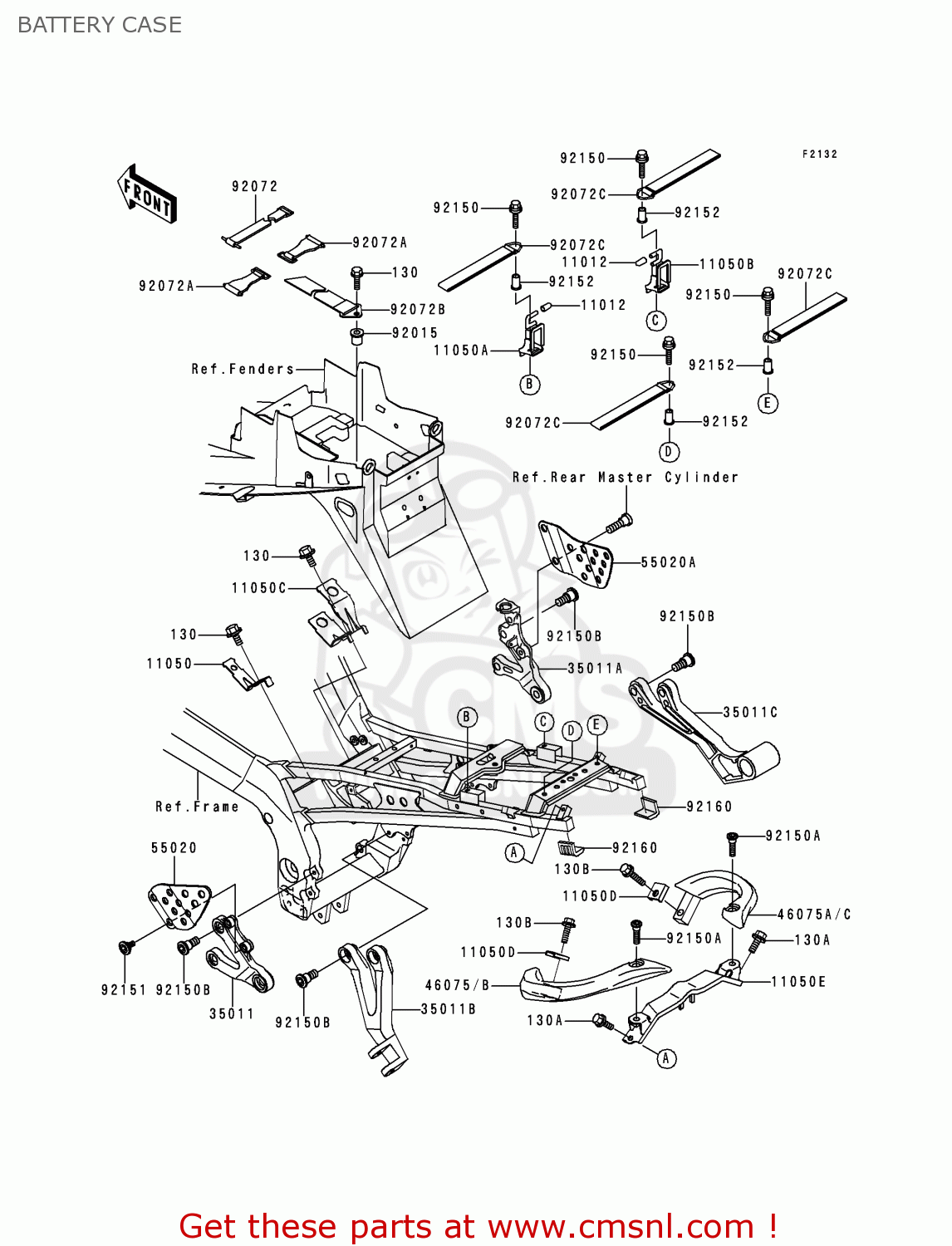 BATTERY CASE ZX900D1 NINJA ZX9R 1998 FG ST