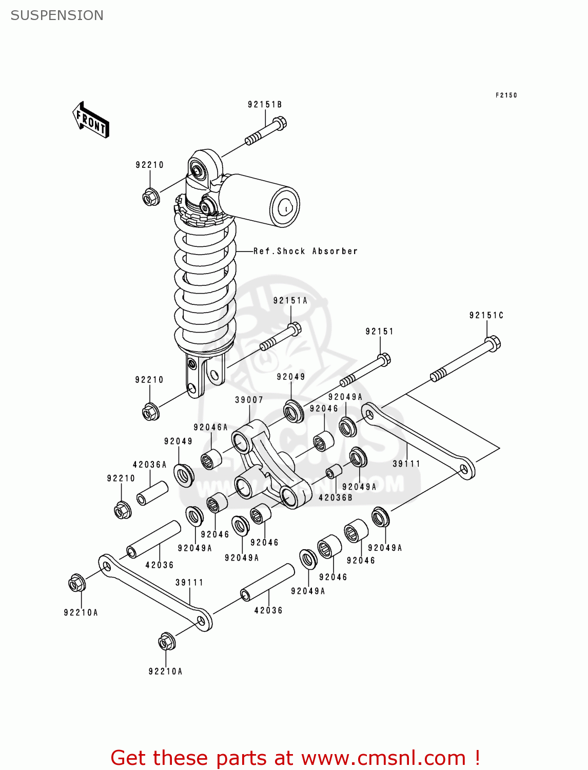 SUSPENSION ZX900D1 NINJA ZX9R 1998 FG ST