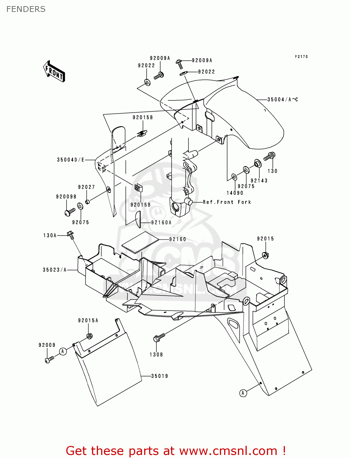 FENDERS ZX900D1 NINJA ZX9R 1998 FG ST