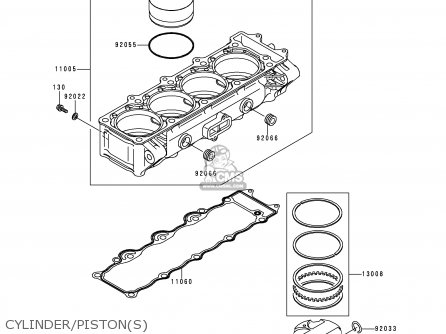 CYLINDER/PISTON(S) - ZX900D1 NINJA ZX9R 1998 FG ST