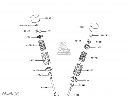 VALVE(S) - ZX900D1 NINJA ZX9R 1998 FG ST