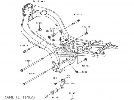 FRAME FITTINGS - ZX900D1 NINJA ZX9R 1998 FG ST