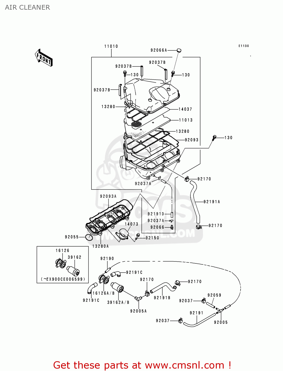 AIR CLEANER ZX900D2 NINJA ZX9R 1999 FG ST