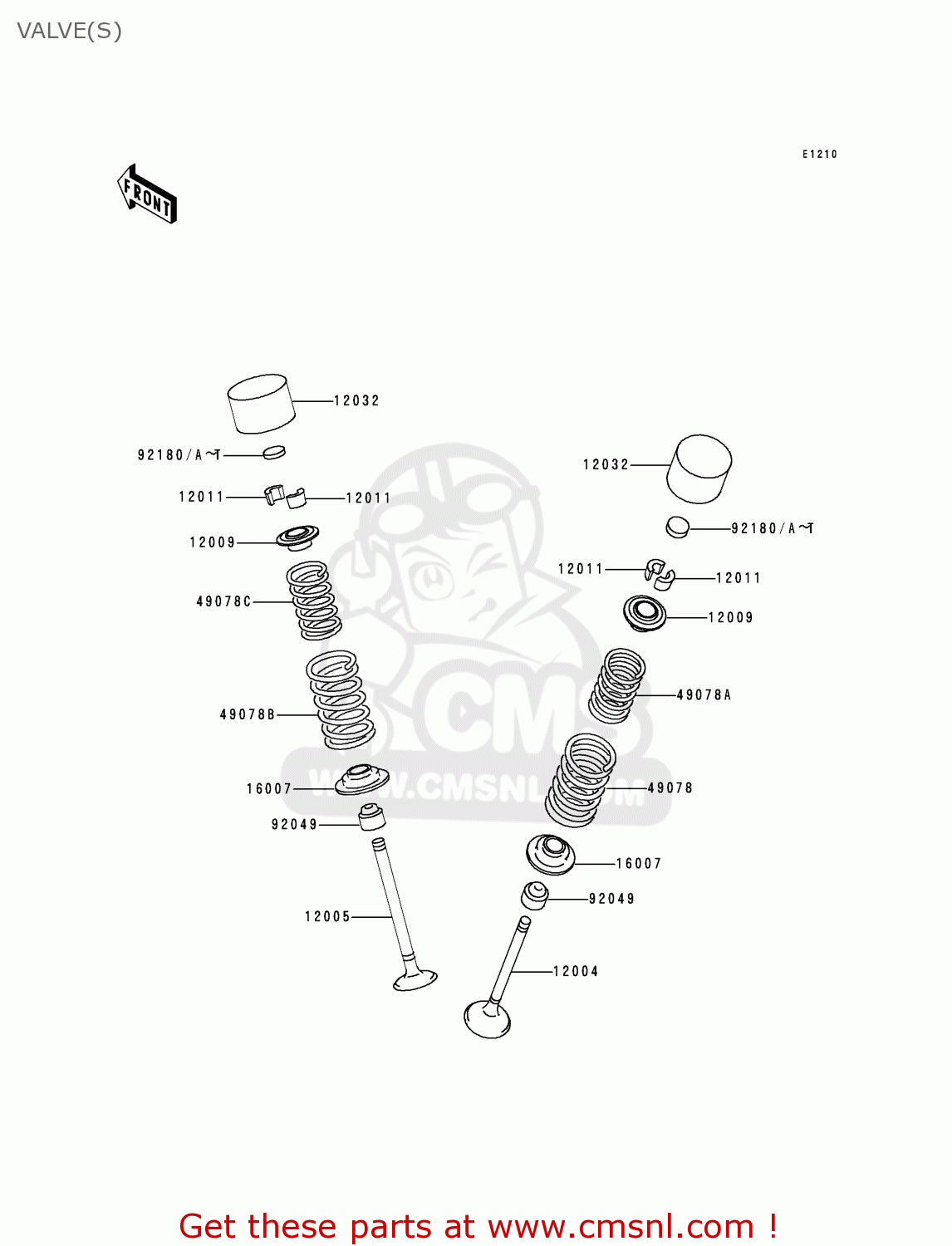 VALVE(S) ZX900D2 NINJA ZX9R 1999 FG ST