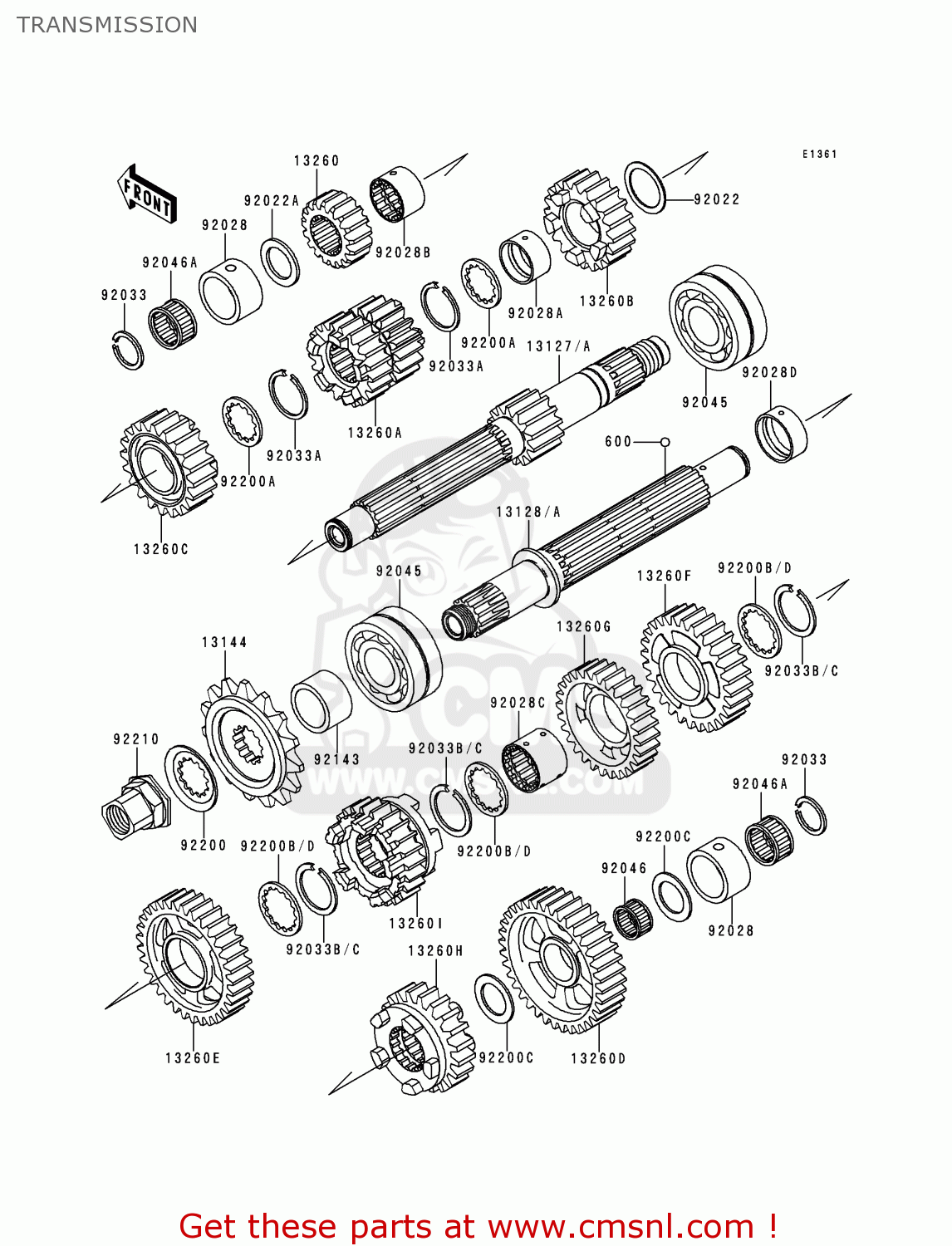 TRANSMISSION ZX900D2 NINJA ZX9R 1999 FG ST