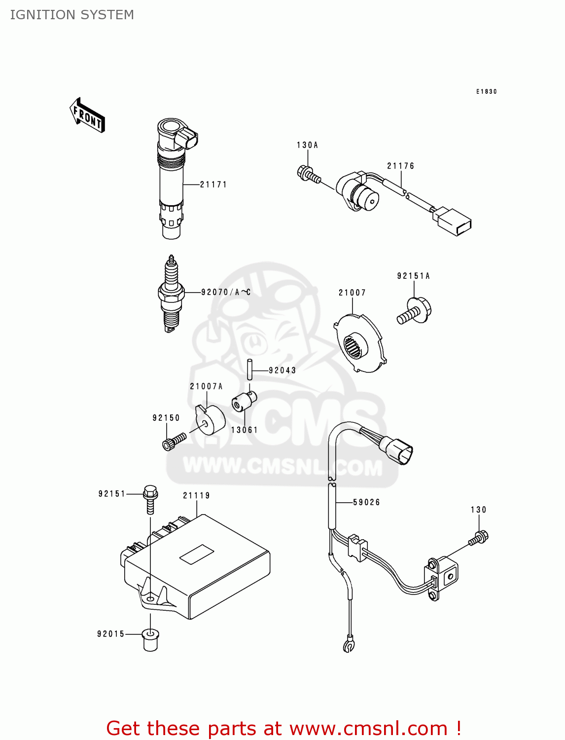 IGNITION SYSTEM ZX900D2 NINJA ZX9R 1999 FG ST