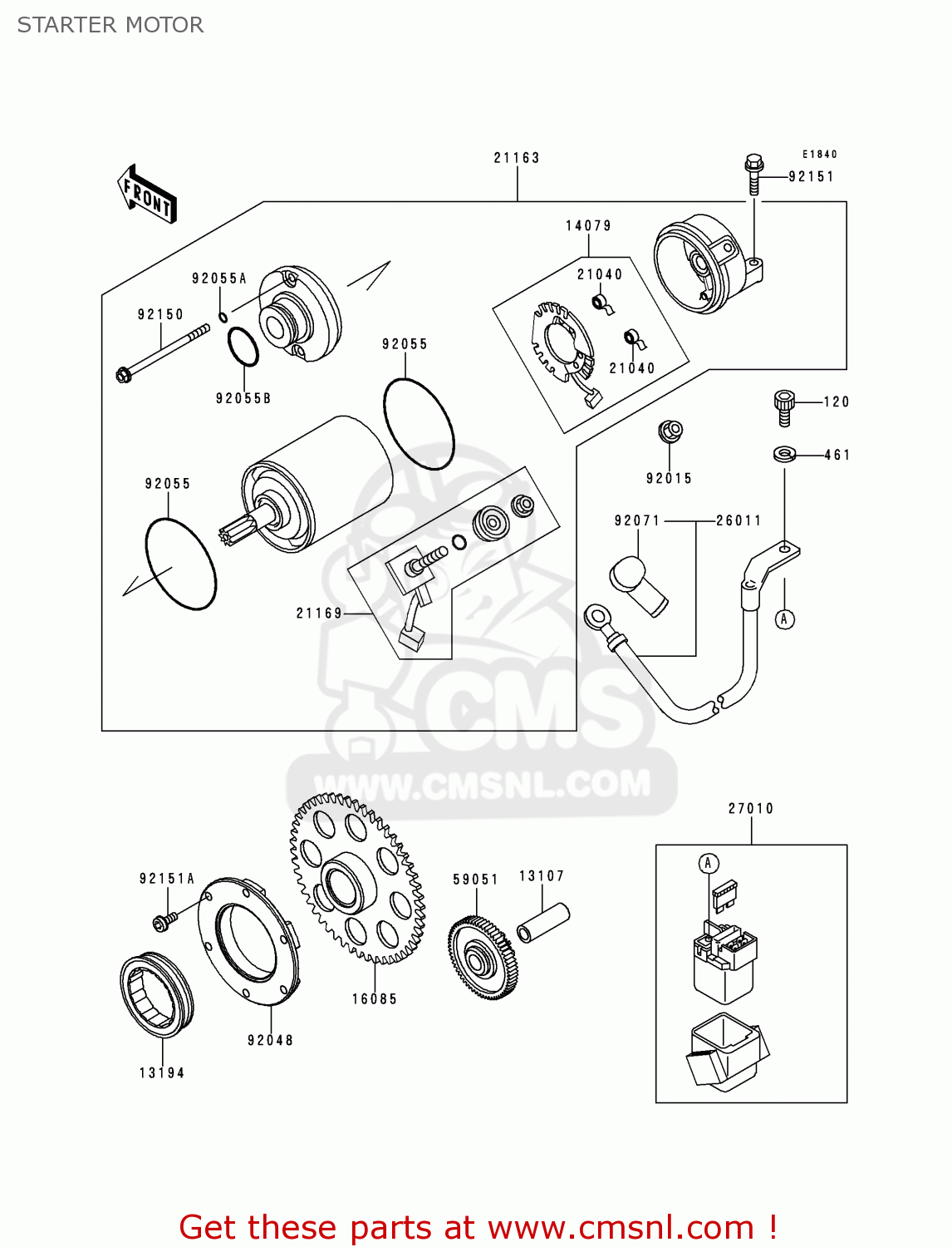 STARTER MOTOR ZX900D2 NINJA ZX9R 1999 FG ST