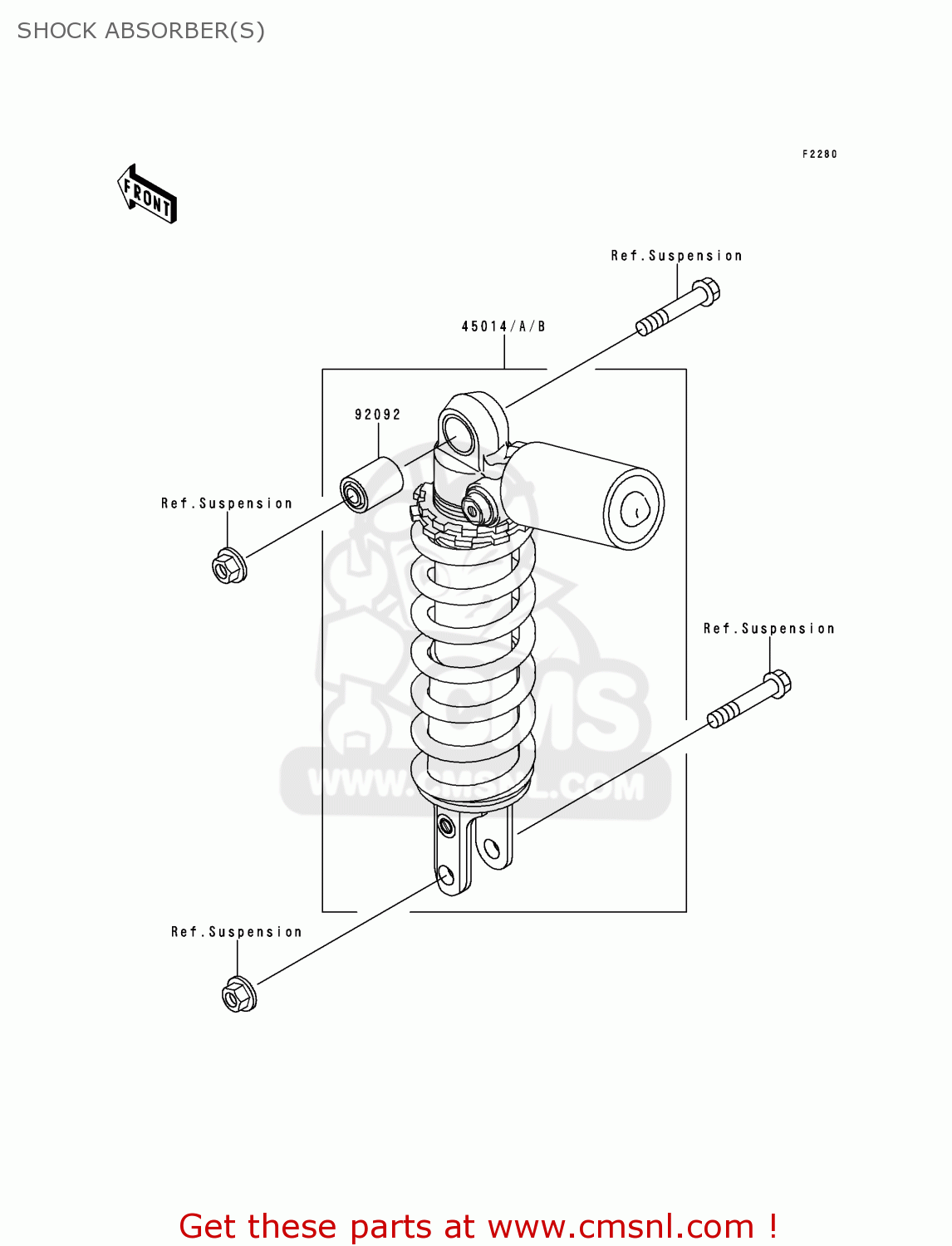 SHOCK ABSORBER(S) ZX900D2 NINJA ZX9R 1999 FG ST