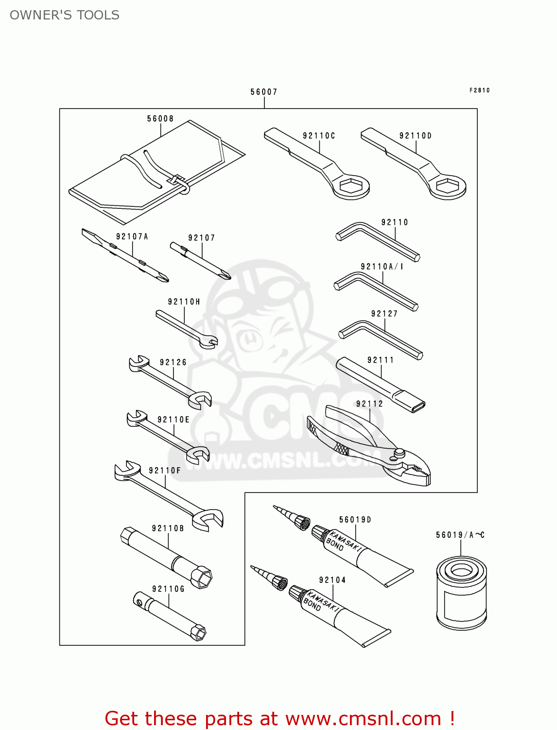 OWNER'S TOOLS ZX900D2 NINJA ZX9R 1999 FG ST