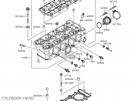 CYLINDER HEAD - ZX900D2 NINJA ZX9R 1999 FG ST