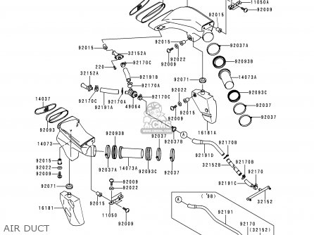 AIR DUCT - ZX900D2 NINJA ZX9R 1999 FG ST