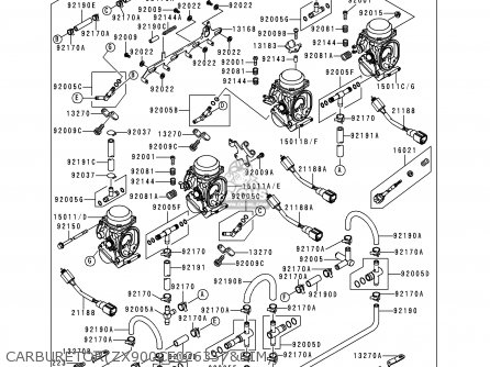 CARBURETOR(ZX900CE026357&SIM;) - ZX900D2 NINJA ZX9R 1999 FG ST