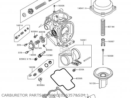 CARBURETOR PARTS(ZX900CE026357&SIM;) - ZX900D2 NINJA ZX9R 1999 FG ST