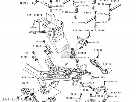 BATTERY CASE - ZX900D2 NINJA ZX9R 1999 FG ST