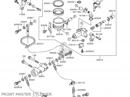 FRONT MASTER CYLINDER - ZX900D2 NINJA ZX9R 1999 FG ST