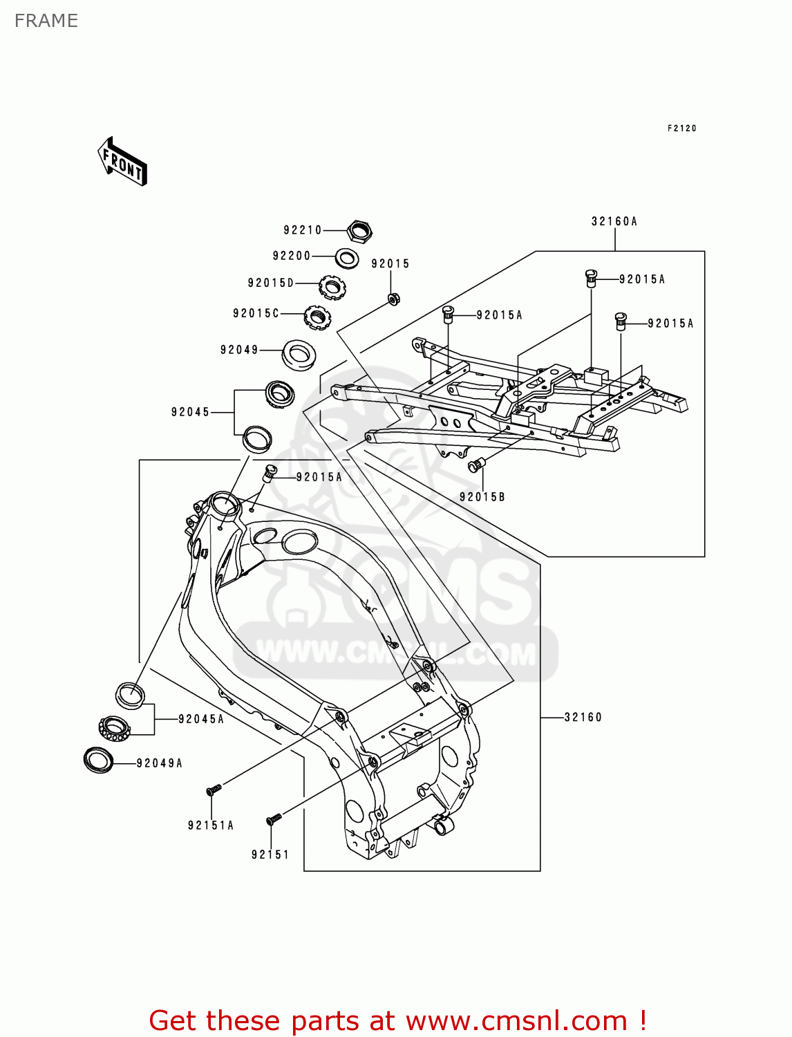 FRAME ZX900E1 NINJA ZX9R 2000 USA CALIFORNIA CANADA