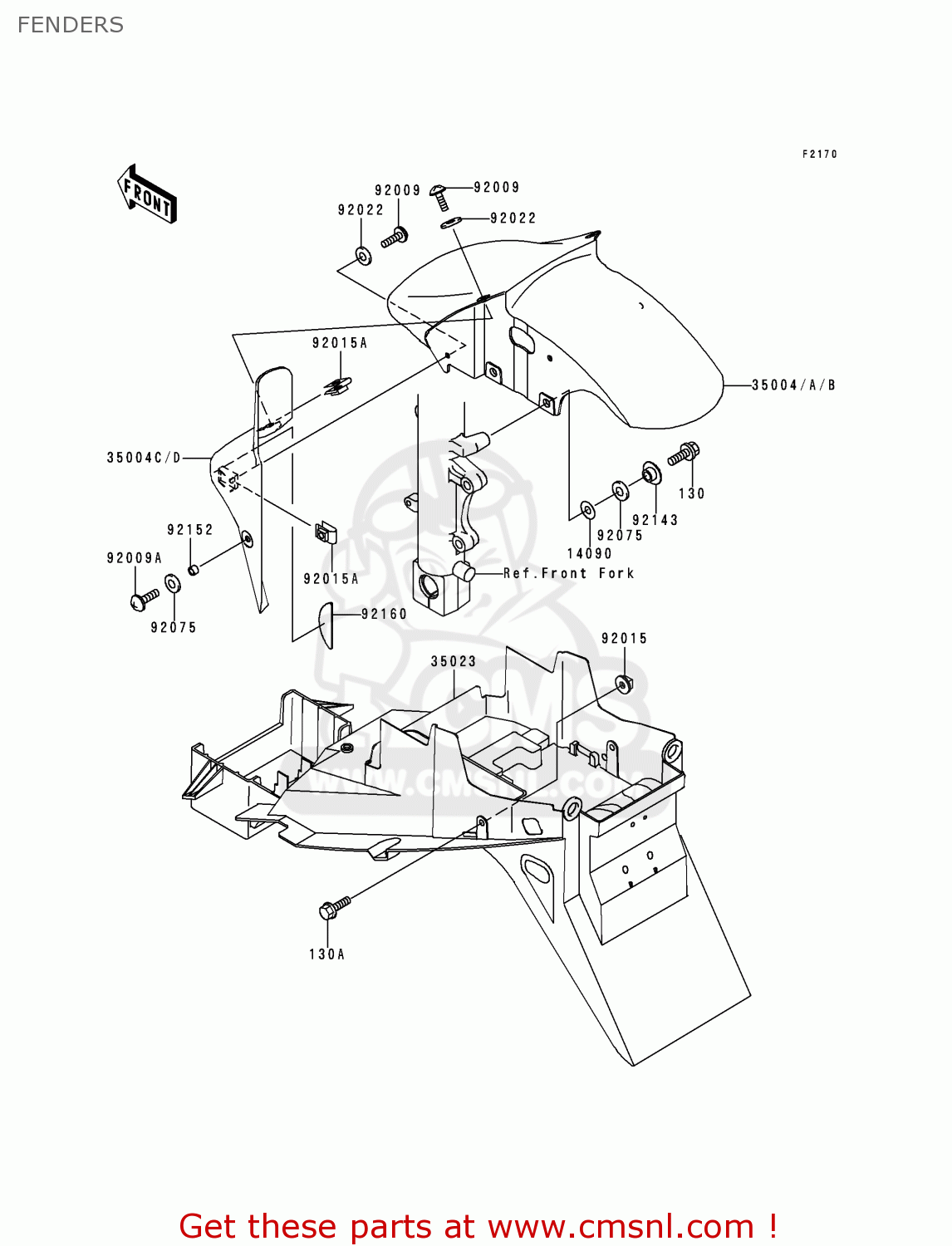 FENDERS ZX900E1 NINJA ZX9R 2000 USA CALIFORNIA CANADA