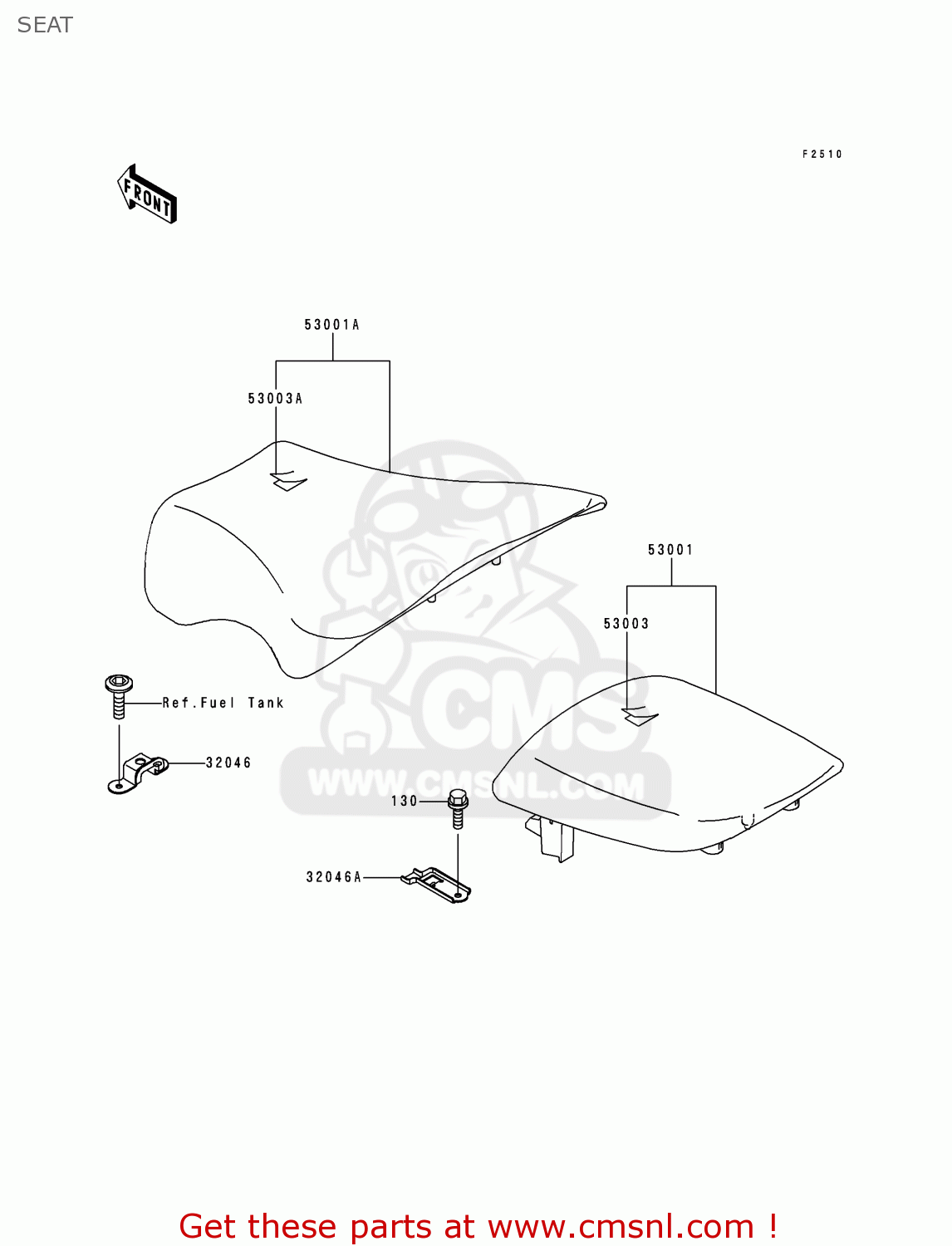 SEAT ZX900E1 NINJA ZX9R 2000 USA CALIFORNIA CANADA