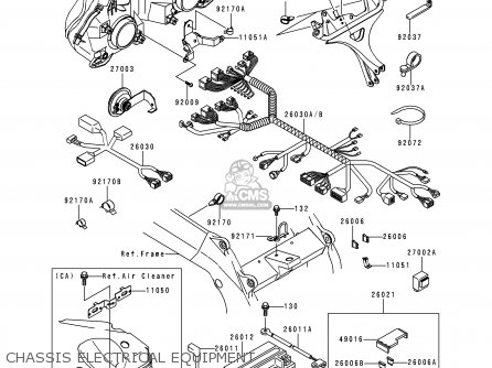 CHASSIS ELECTRICAL EQUIPMENT - ZX900E1 NINJA ZX9R 2000 USA CALIFORNIA CANADA