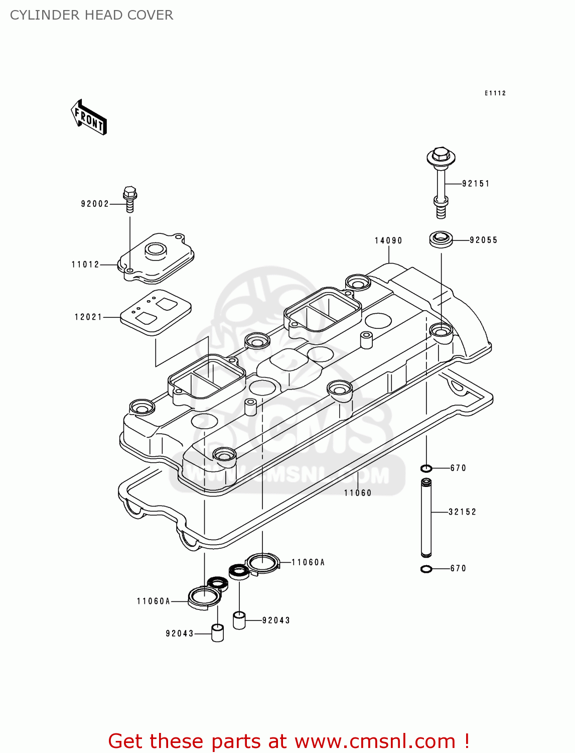 CYLINDER HEAD COVER ZX900E1P NINJA ZX9R 2000 EUROPE UK FR IS NR