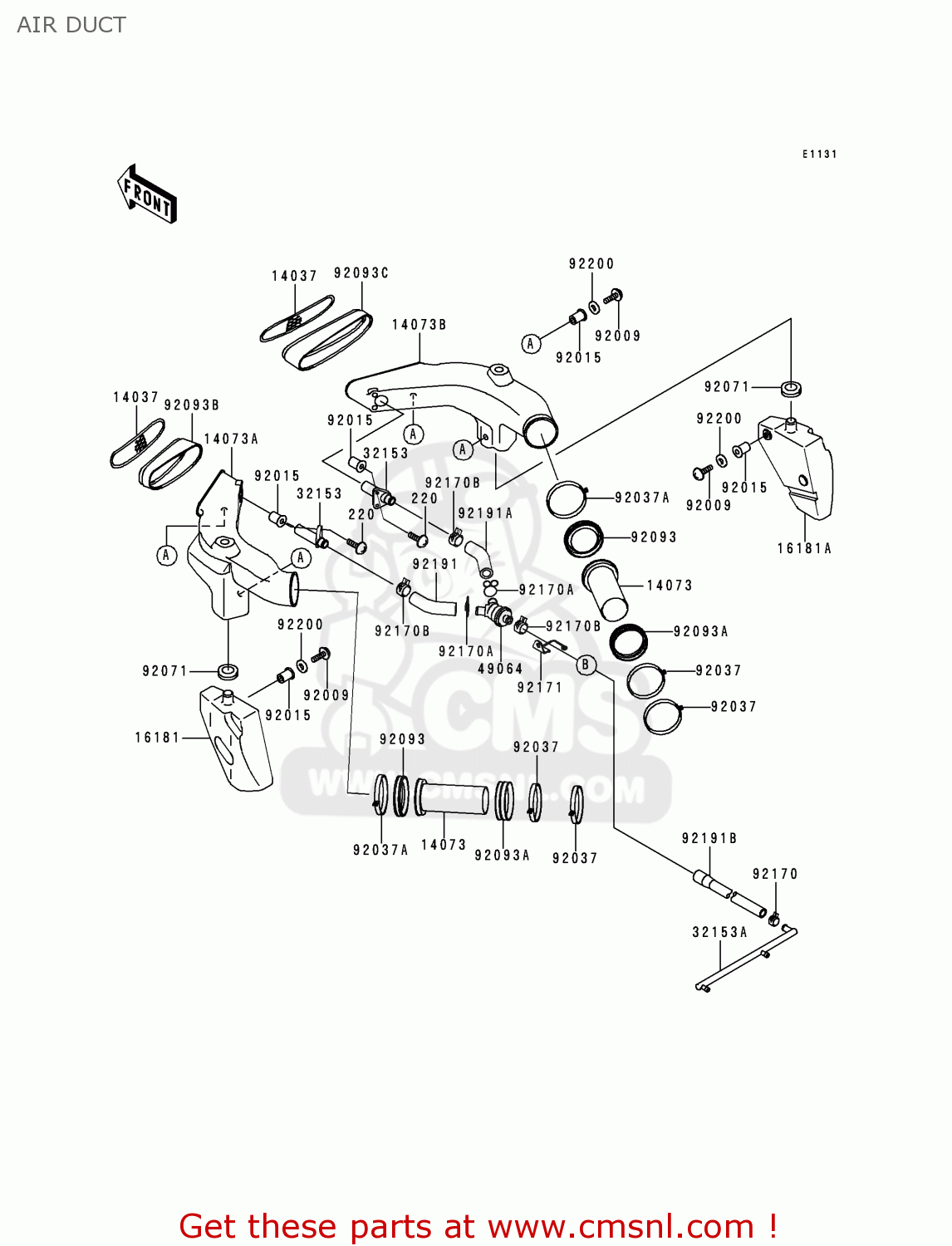 AIR DUCT ZX900E1P NINJA ZX9R 2000 EUROPE UK FR IS NR