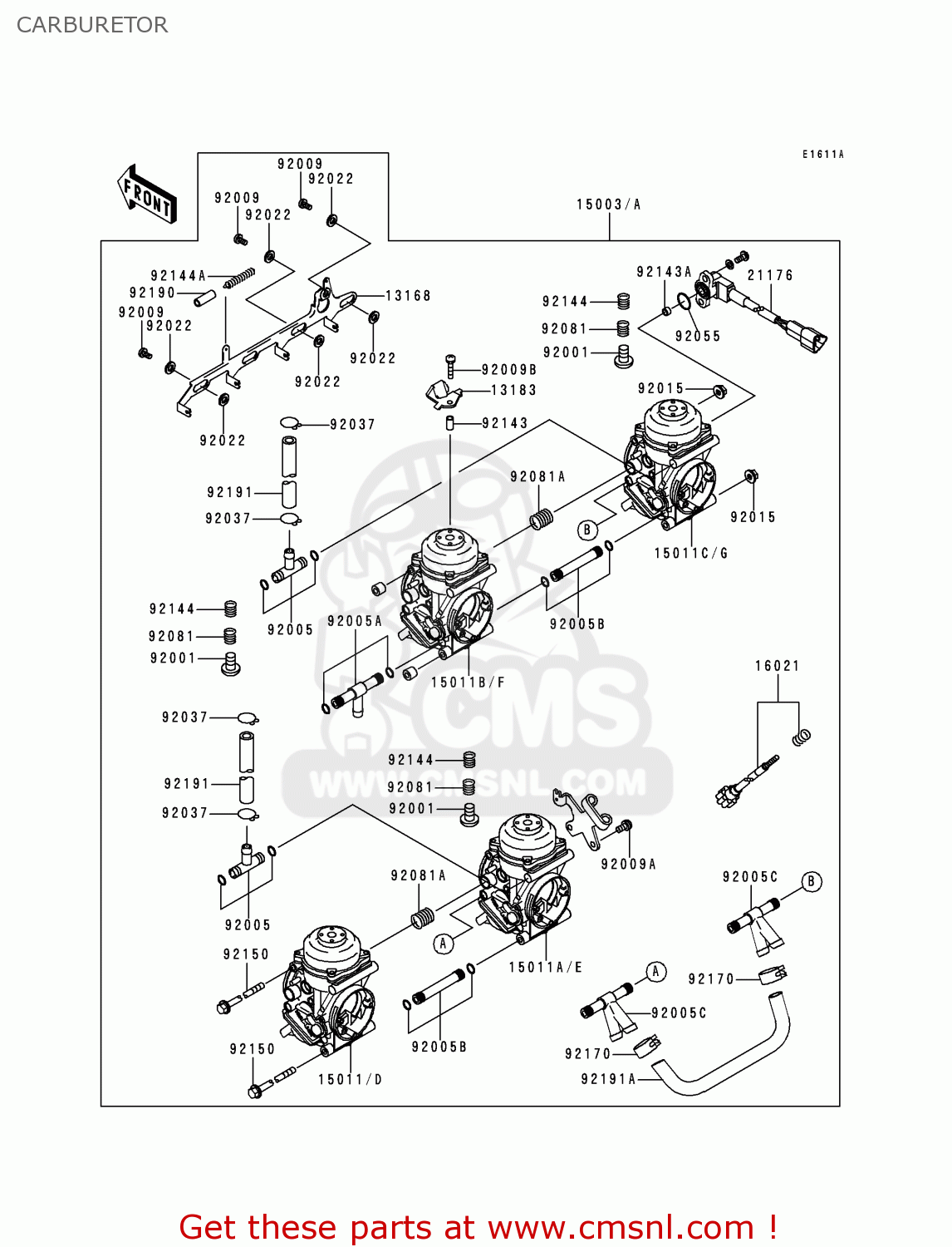 CARBURETOR ZX900E1P NINJA ZX9R 2000 EUROPE UK FR IS NR
