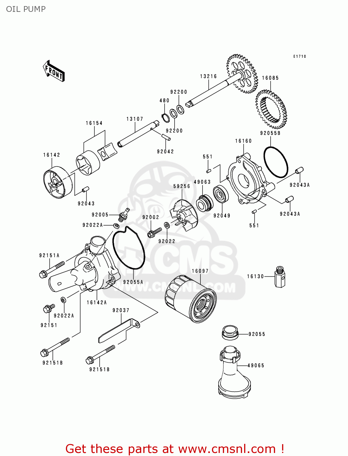 OIL PUMP ZX900E1P NINJA ZX9R 2000 EUROPE UK FR IS NR
