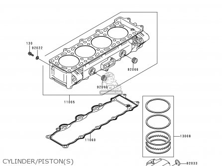 CYLINDER/PISTON(S) - ZX900E1P NINJA ZX9R 2000 EUROPE UK FR IS NR