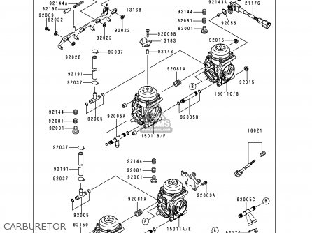 CARBURETOR - ZX900E1P NINJA ZX9R 2000 EUROPE UK FR IS NR