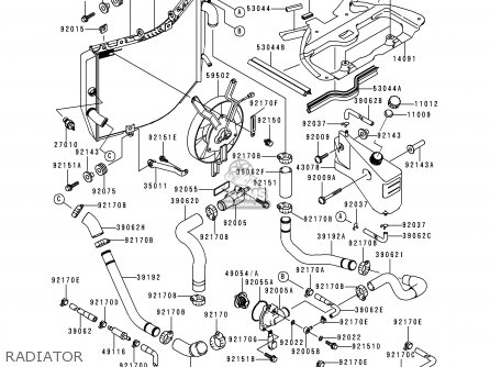 RADIATOR - ZX900E1P NINJA ZX9R 2000 EUROPE UK FR IS NR