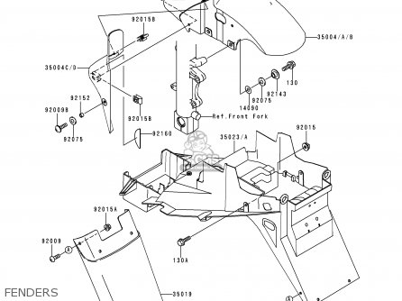 FENDERS - ZX900E1P NINJA ZX9R 2000 EUROPE UK FR IS NR