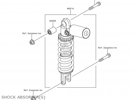 SHOCK ABSORBER(S) - ZX900E1P NINJA ZX9R 2000 EUROPE UK FR IS NR