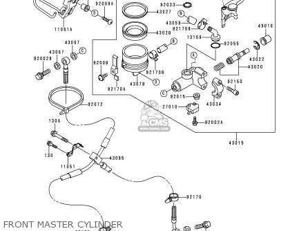 FRONT MASTER CYLINDER - ZX900E1P NINJA ZX9R 2000 EUROPE UK FR IS NR