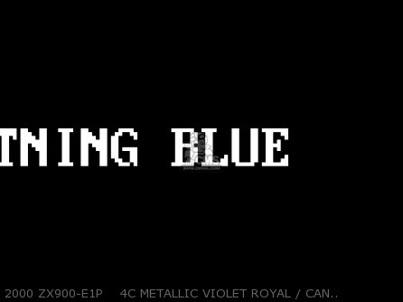 2000 ZX900-E1P    4C METALLIC VIOLET ROYAL / CANDY LIGHTNING - ZX900E1P NINJA ZX9R 2000 EUROPE UK FR IS NR